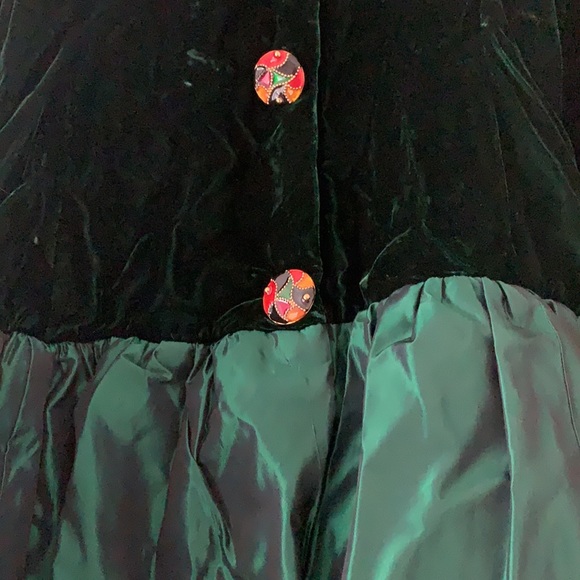 One of a kind émeraude green gown, theatre like - Picture 2 of 5